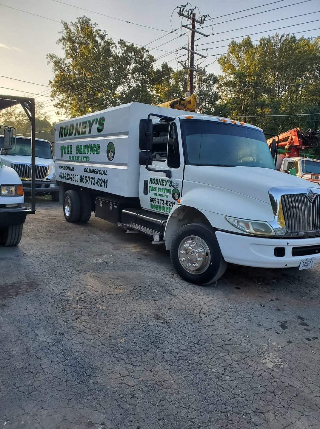 Rodney Tree Service chip truck ready for a job